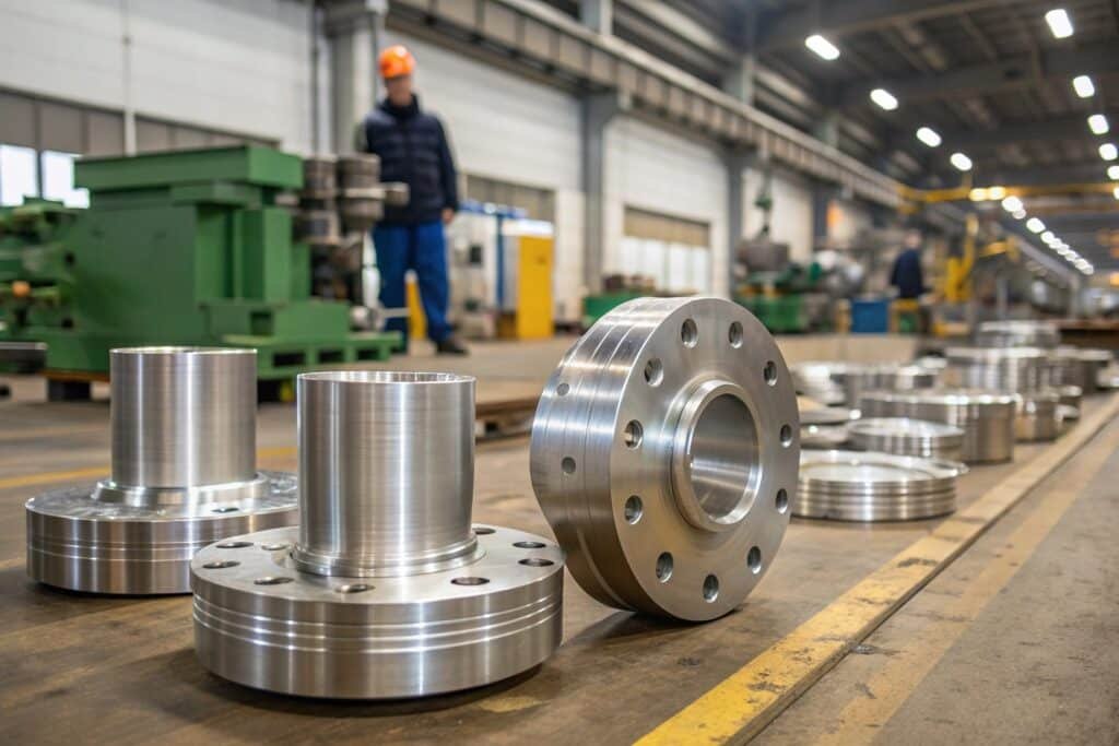 An image comparing a hot aluminum billet being seamlessly formed within a forging die to a fractured piece of a less suitable material, highlighting aluminum's malleability.